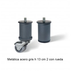 Metálica acero gris h 13 cm...